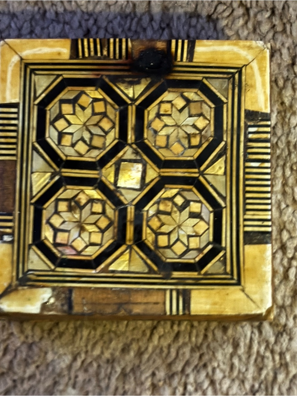 Gold and Black Decorative Wall Tile - Home Wall Decor